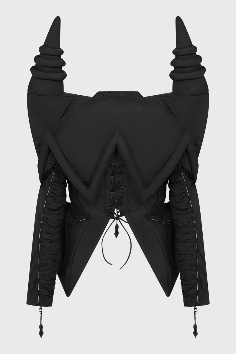 SHAPED JACKET WITH SPIKED SHOULDERS