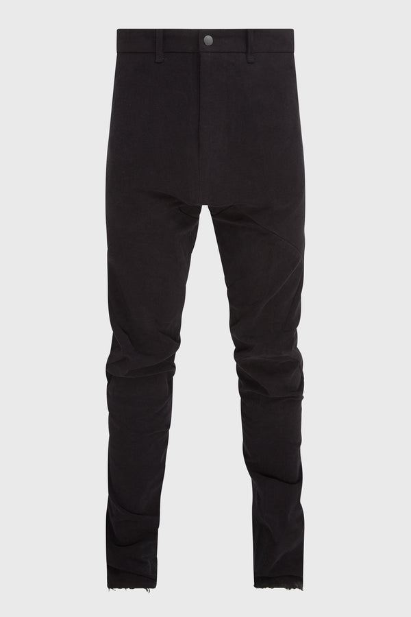 FORCED PERSPECTIVE FITTED LONG PANTS BLACK