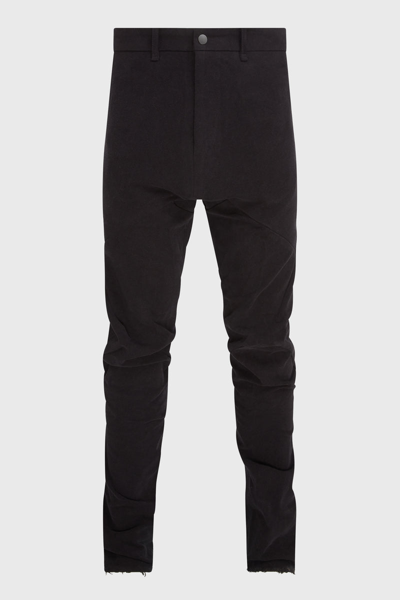 FORCED PERSPECTIVE FITTED LONG PANTS BLACK