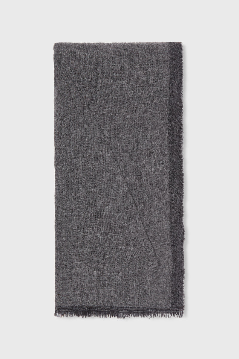 DISTORTION 2 LAYER SCARF BLACK/GREY