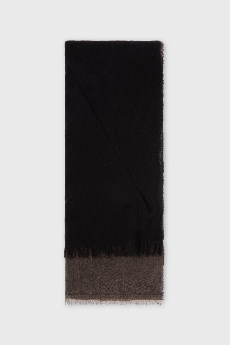 DISTORTION 2 LAYER SCARF BLACK/BROWN