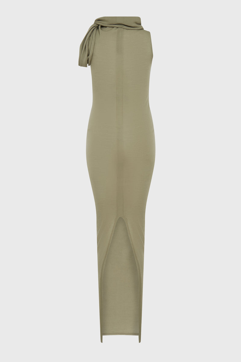 BANDED T DRESS CELADON