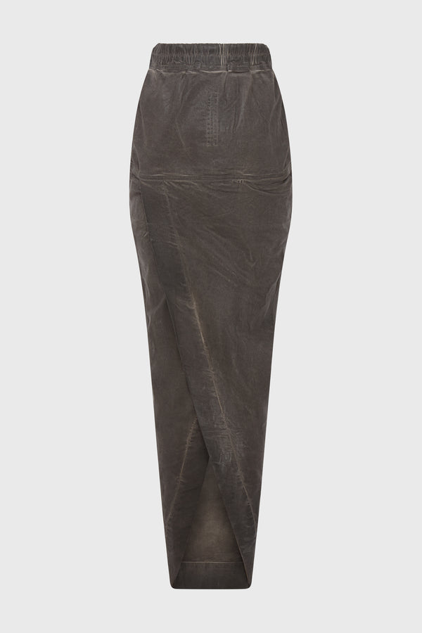 PULL ON PILLAR SKIRT DARK DUST