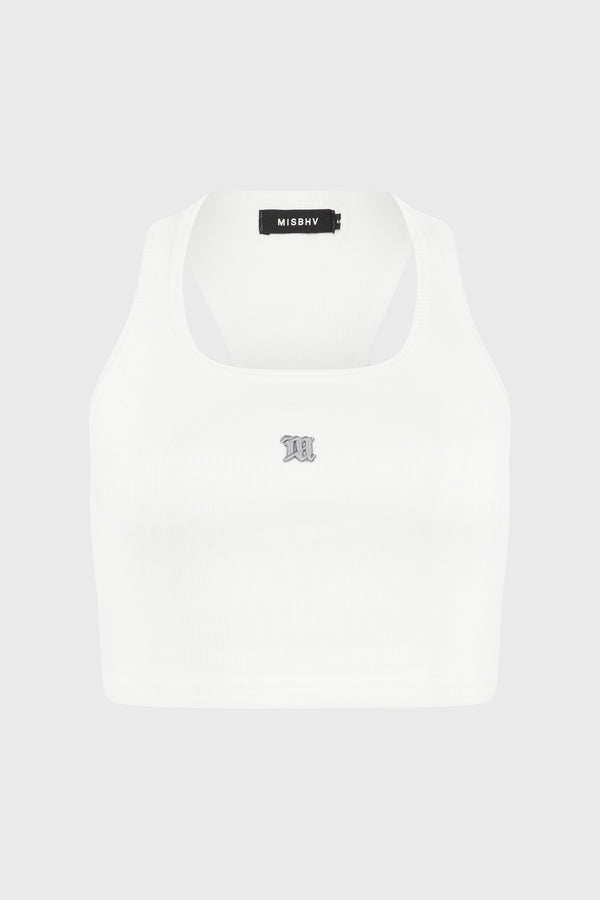 CROPPED M TANK TOP WHITE