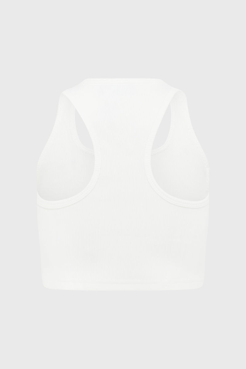 CROPPED M TANK TOP WHITE