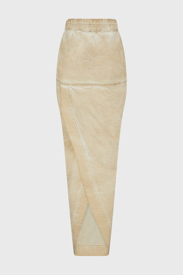 PULL ON PILLAR SKIRT PARCHMENT