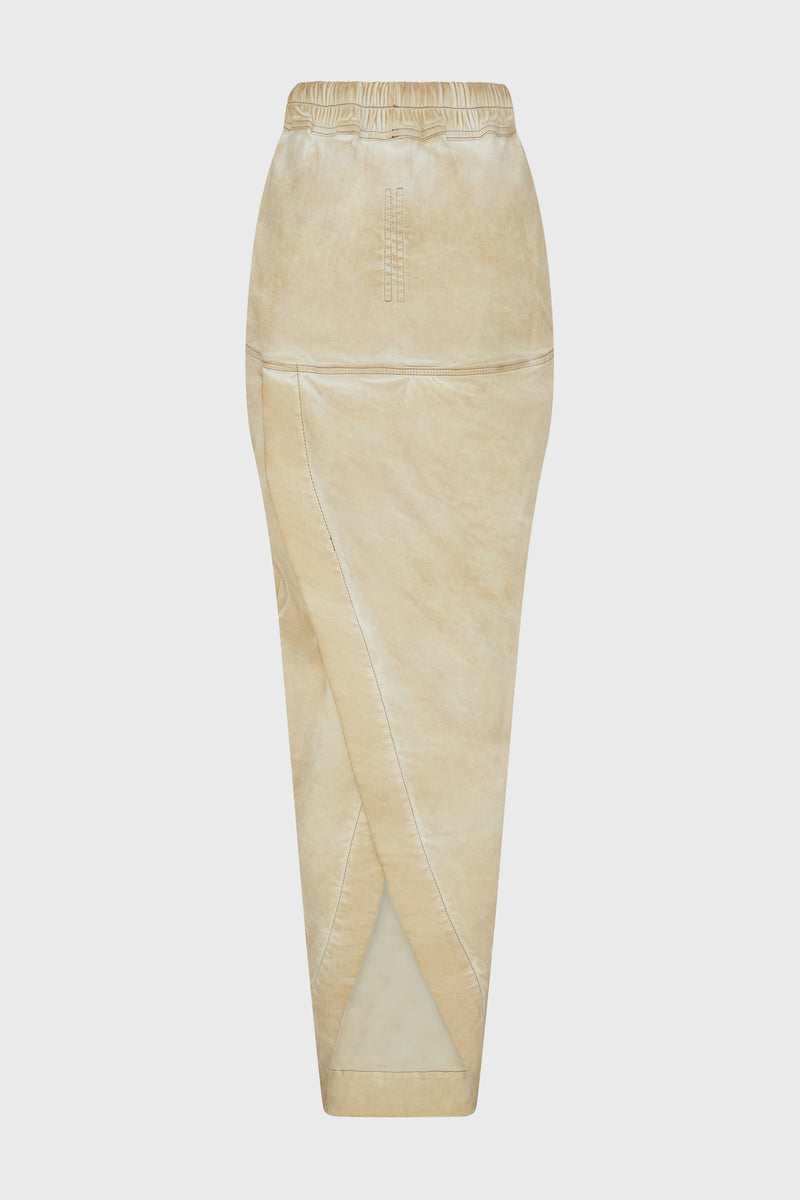 PULL ON PILLAR SKIRT PARCHMENT