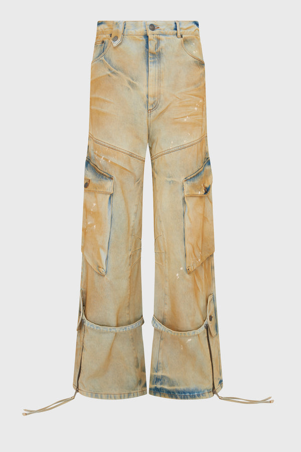 CARGO DENIM YELLOW DIRTY DENIM