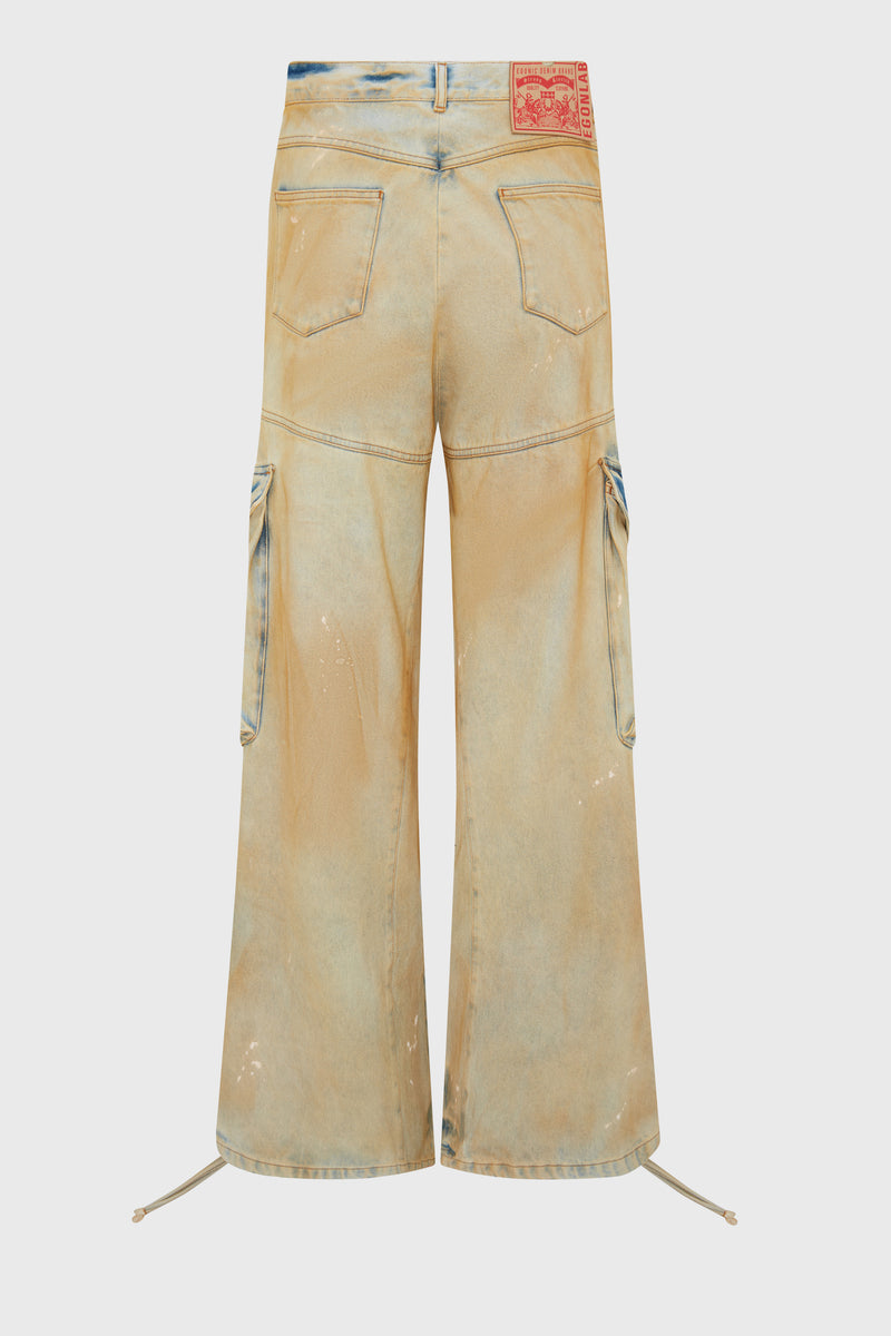 CARGO DENIM YELLOW DIRTY DENIM