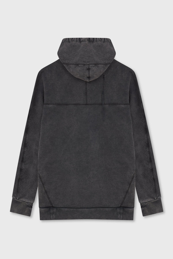 H1B HOODIE ACID GREY COATED