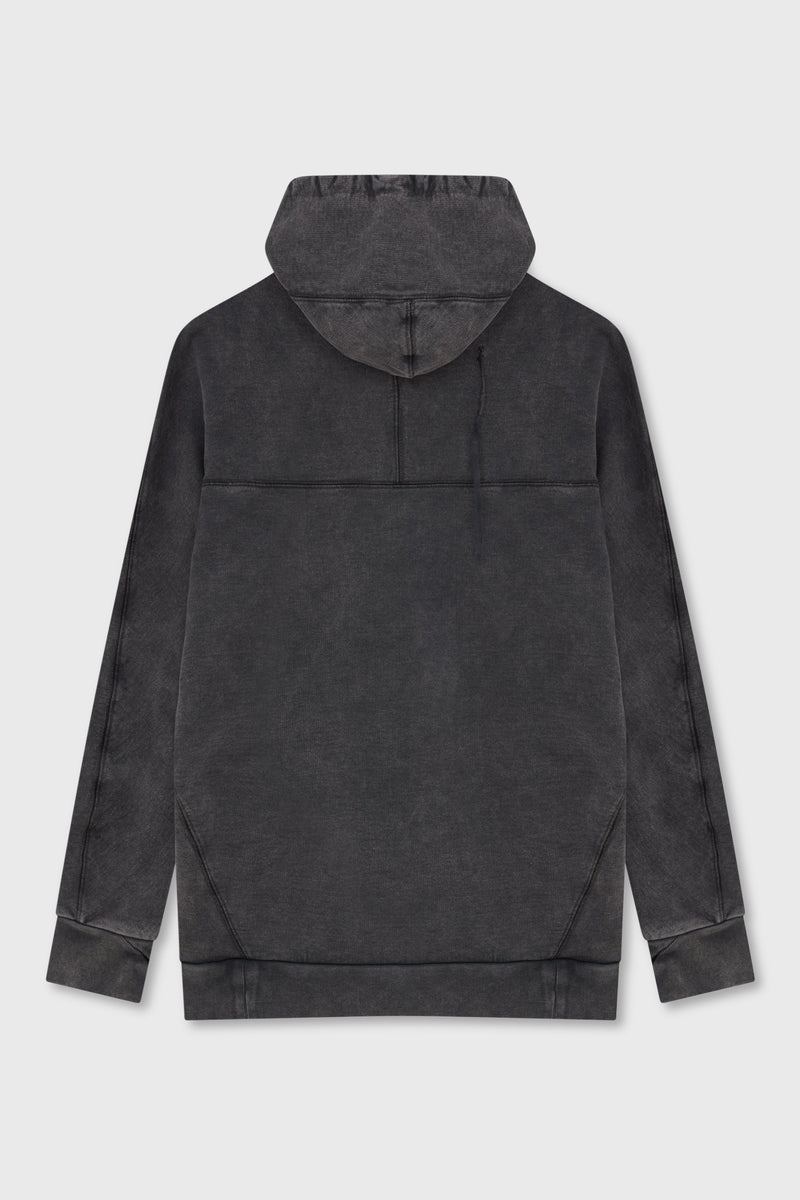 H1B HOODIE ACID GREY COATED