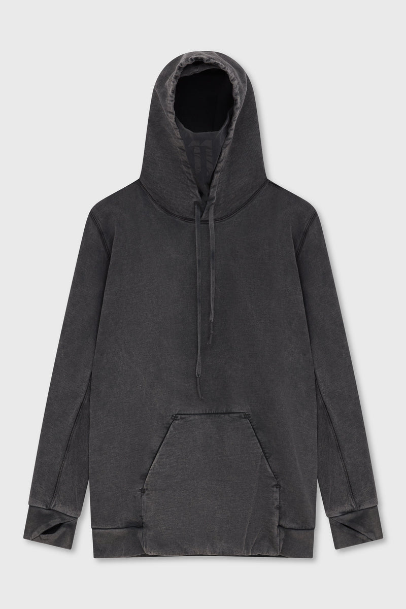 H1B HOODIE ACID GREY COATED