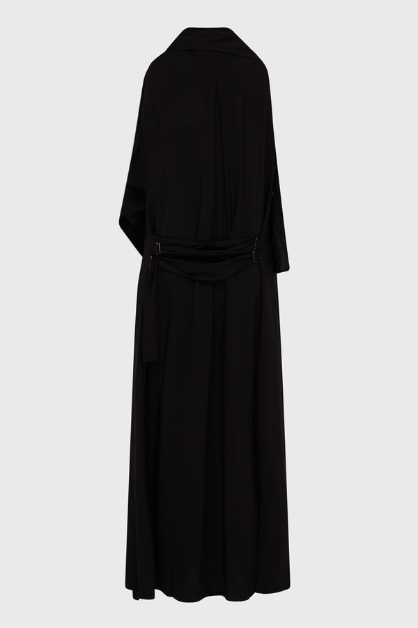 LONG DRAPED SLEEVELESS DRESS