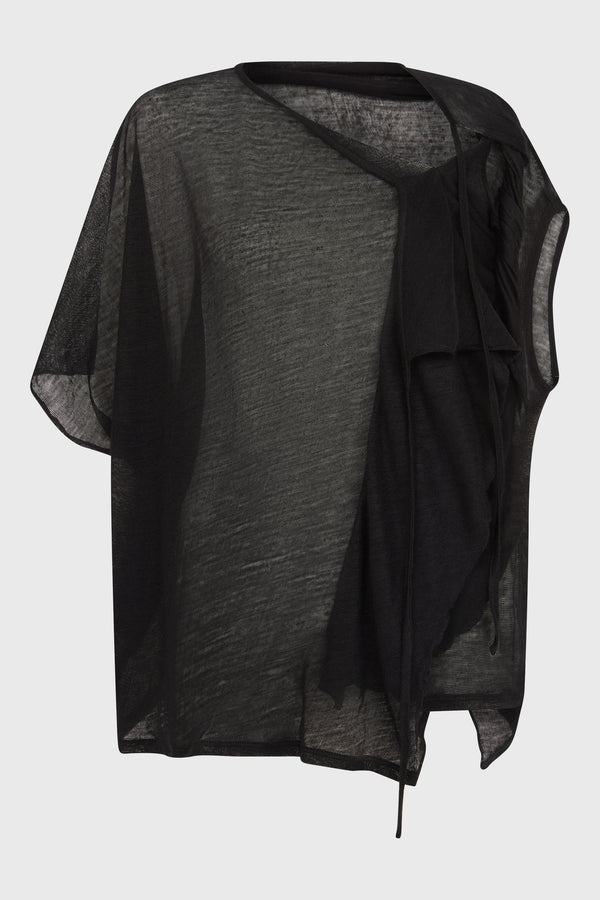 ASYMMERTY DRAPED T