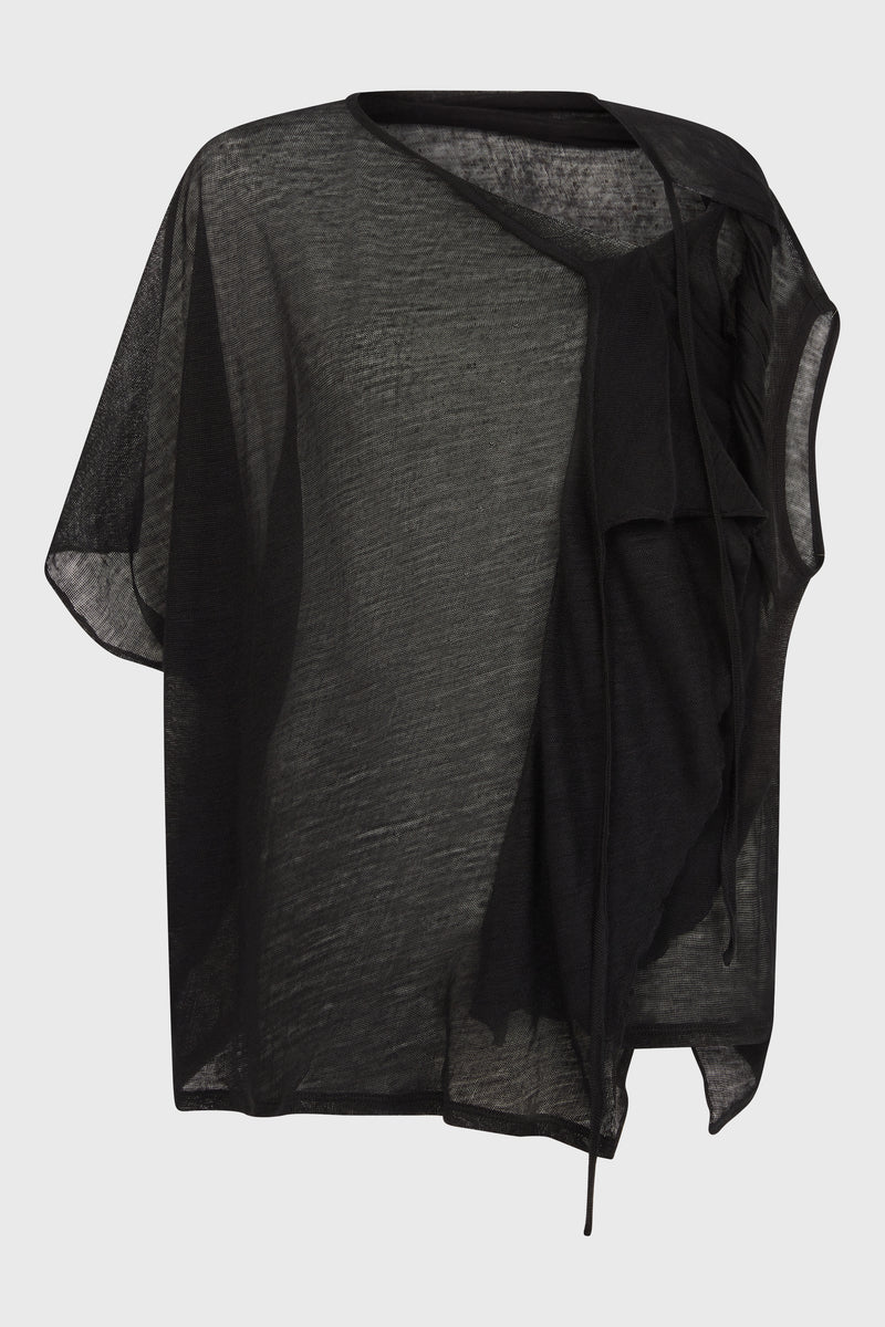 ASYMMERTY DRAPED T