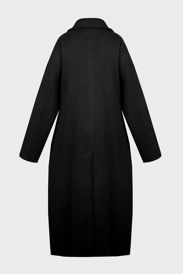 HEAVY WOOL COAT WITH "GAULTIER" RING