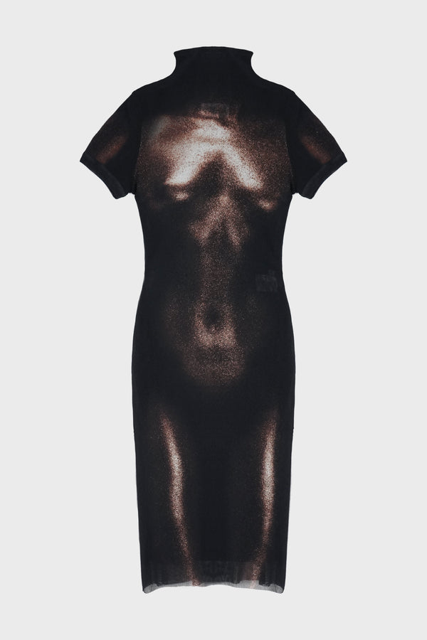 MESH SHORT DRESS "BODY DUST"