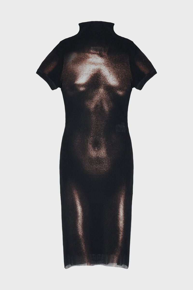 MESH SHORT DRESS "BODY DUST"