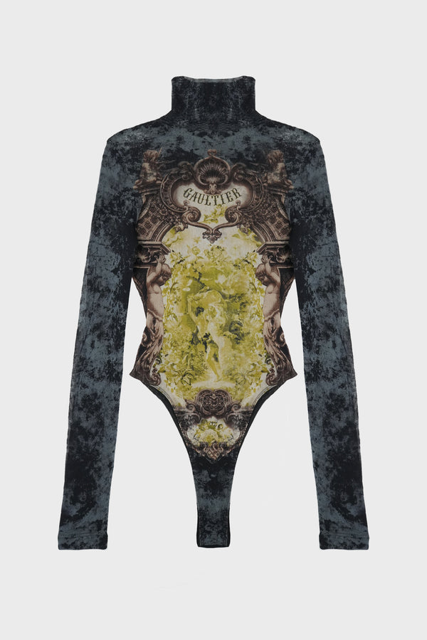 MESH BODY WITH OPEN BACK "MÉDAILLON"