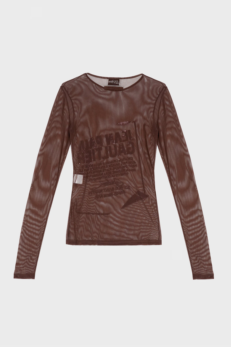 MESH LONG SLEEVES TOP "GAULTIER JACQUARD LABEL"