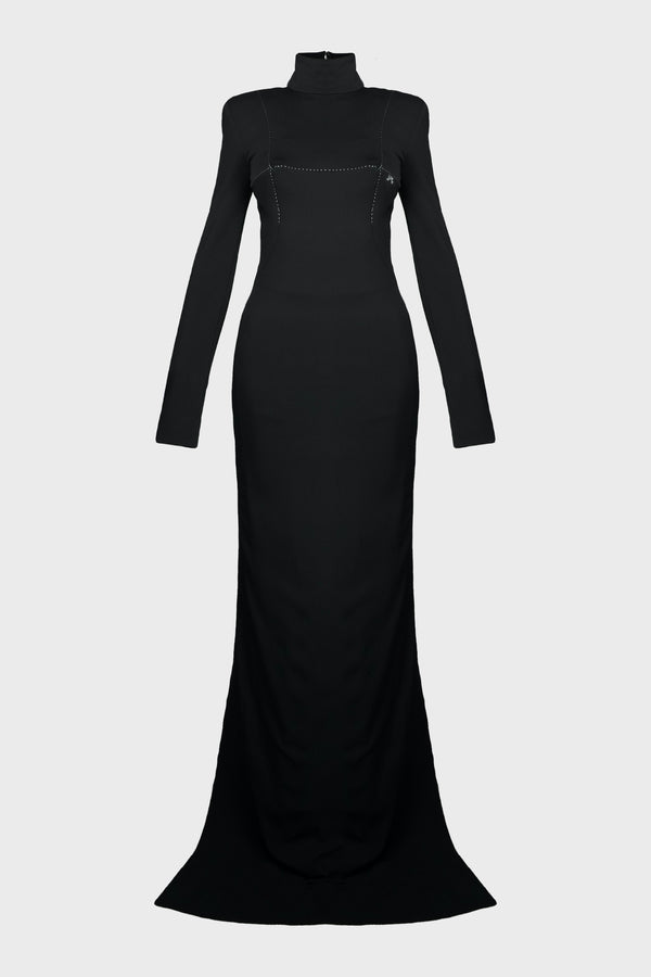 LONG JERSEY DRESS WITH CUPS