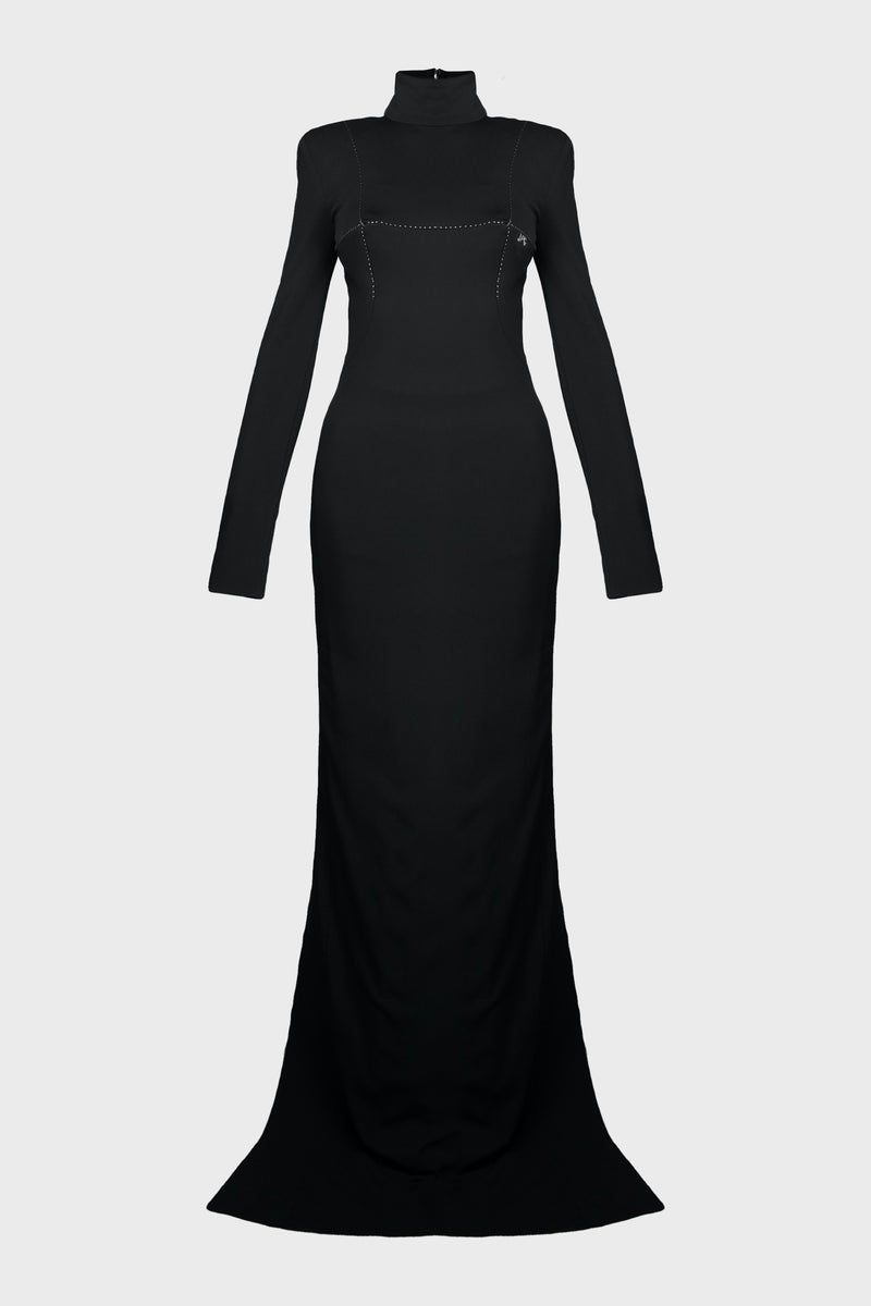 LONG JERSEY DRESS WITH CUPS