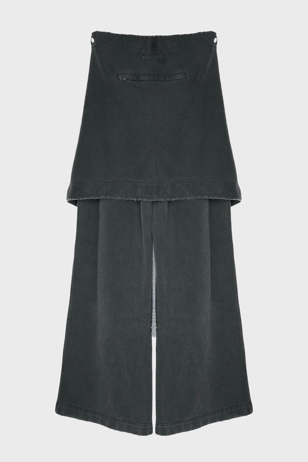 WASHED FRENCH TERRY JOGGING W/ DETACHABLE SCARF