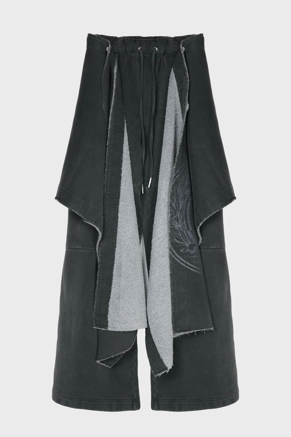 WASHED FRENCH TERRY JOGGING W/ DETACHABLE SCARF