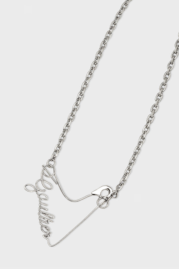GAULTIER HEART SAFETY PIN NECKLACE