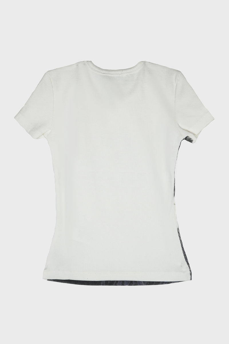 JERSEY T-SHIRT NATURAL WHITE/BLACK