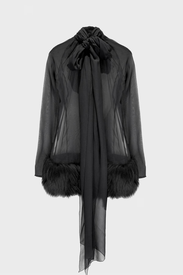 GEORG DRESS W/FUR