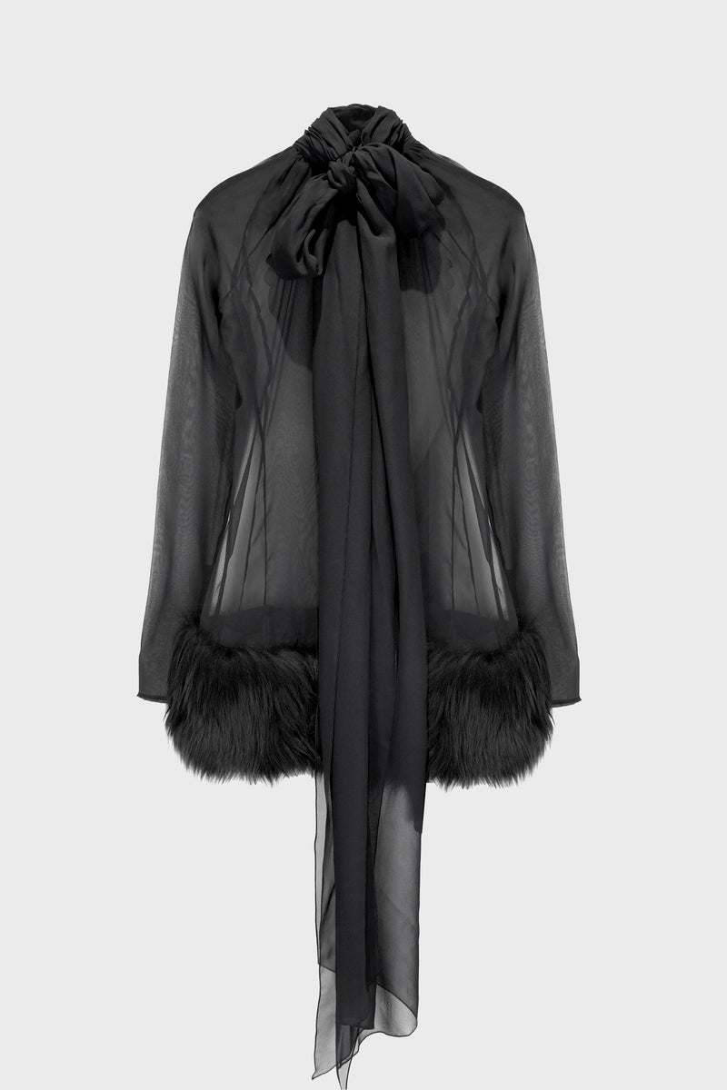 GEORG DRESS W/FUR