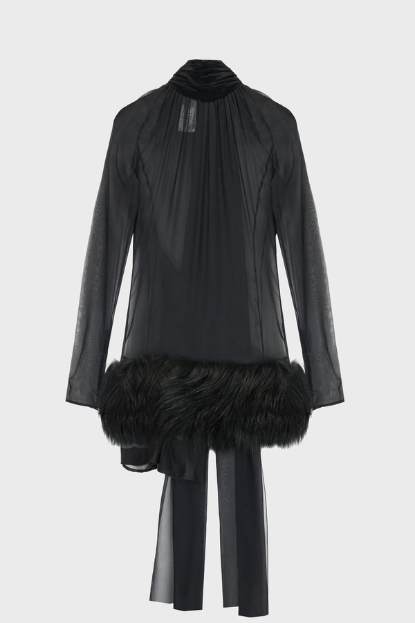 GEORG DRESS W/FUR