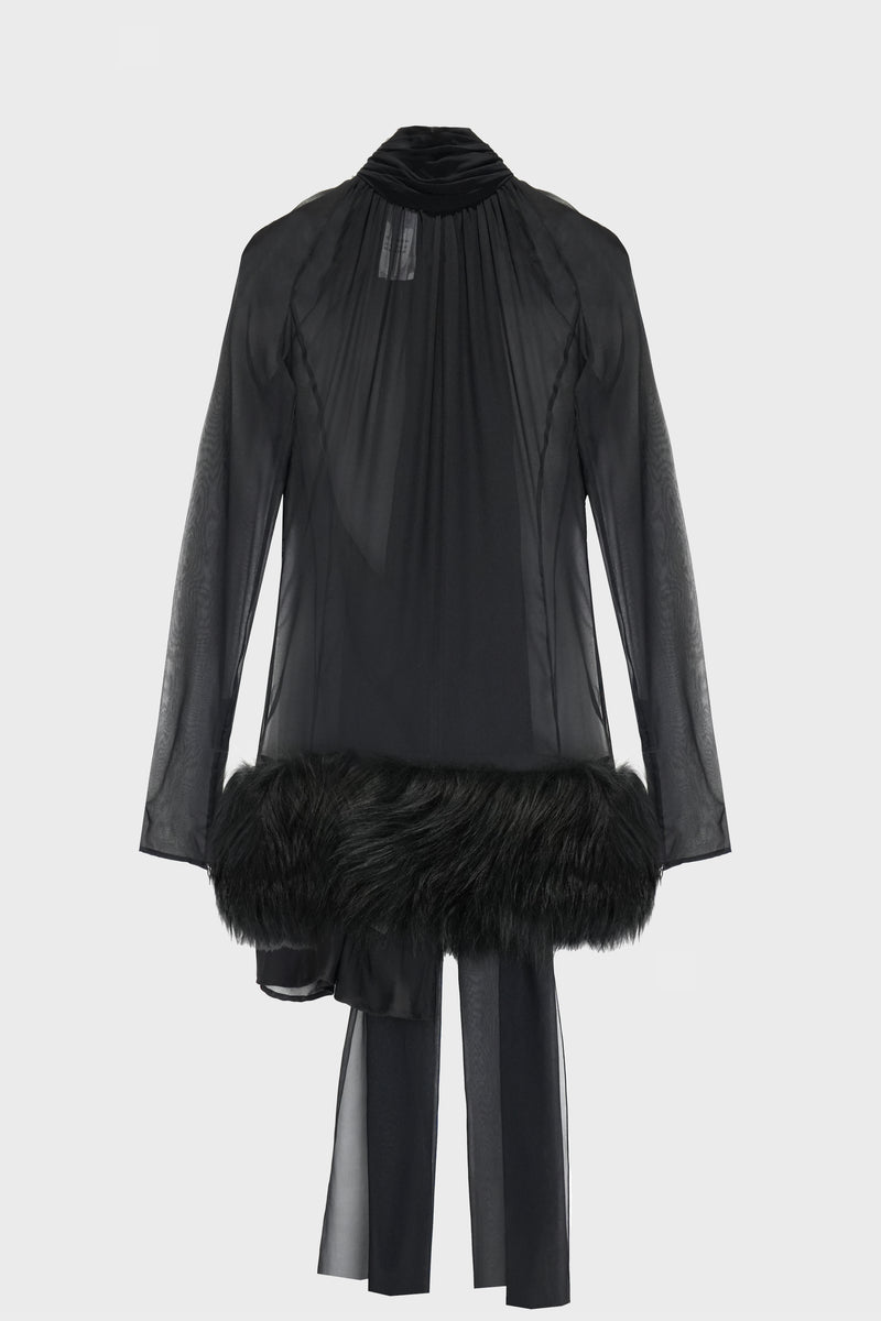 GEORG DRESS W/FUR