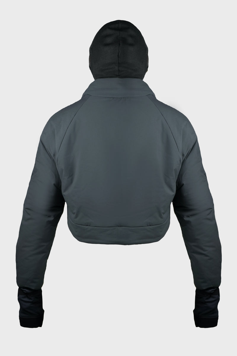 PADDED HARNESS JACKET W/ BALACLAVA CHARCOAL