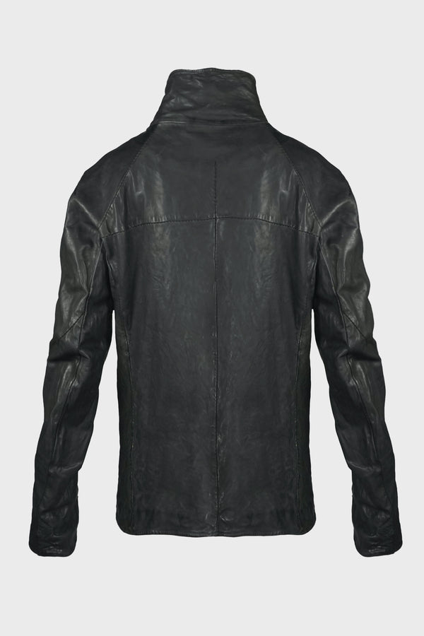 HIGH NECK BLOUSON DARK GREY BLACK