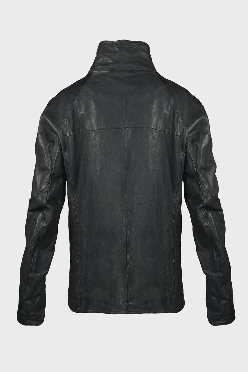 HIGH NECK BLOUSON DARK GREY BLACK