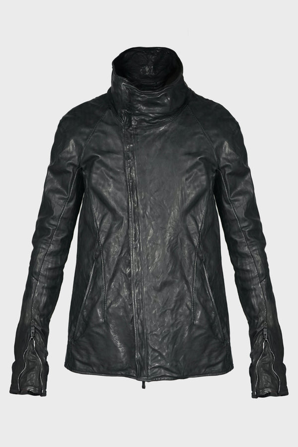 HIGH NECK BLOUSON DARK GREY BLACK