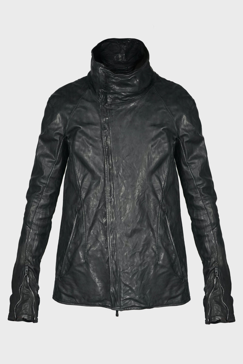 HIGH NECK BLOUSON DARK GREY BLACK