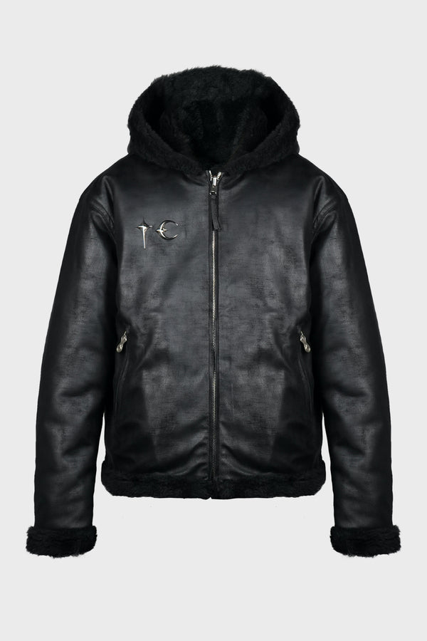 TC REVERSIBLE SHEARLING JACKET BLACK