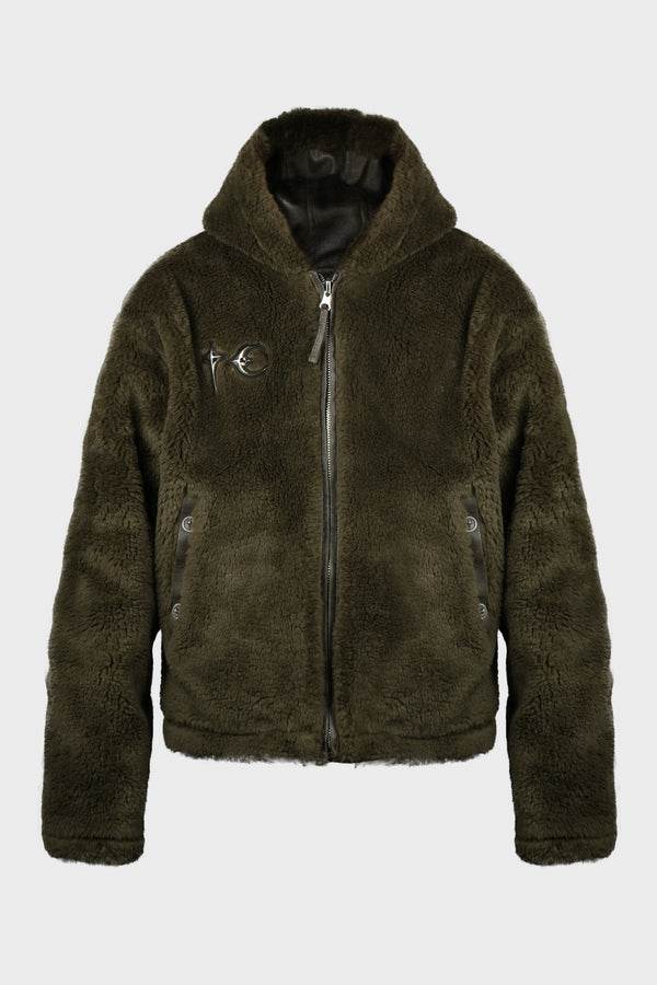 TC REVERSIBLE SHEARLING JACKET KHAKI