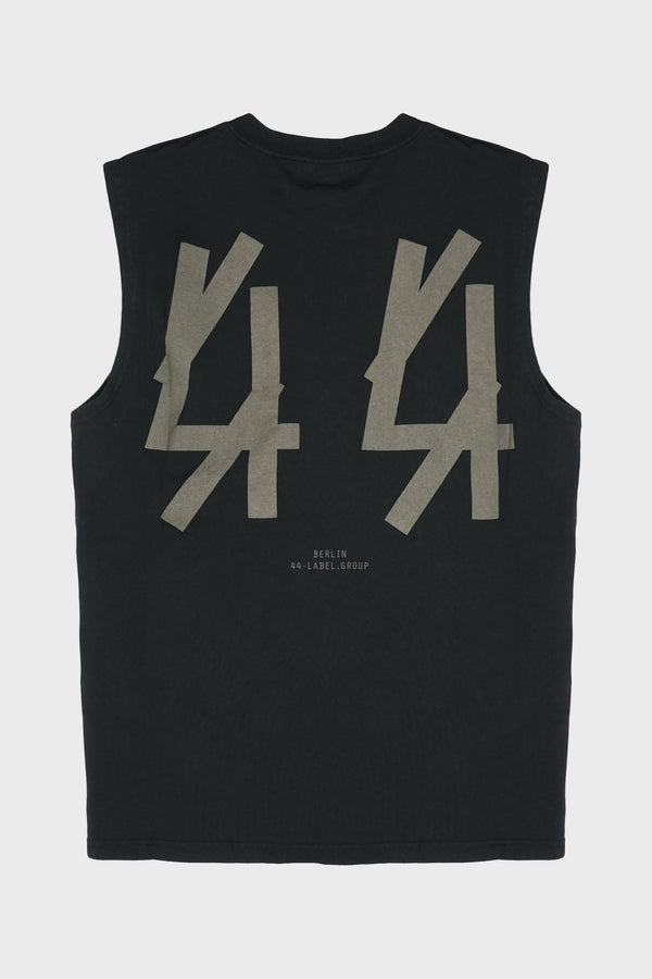 SLEEVELESS TEE FADED BLACK + 44 SMOKE GREY