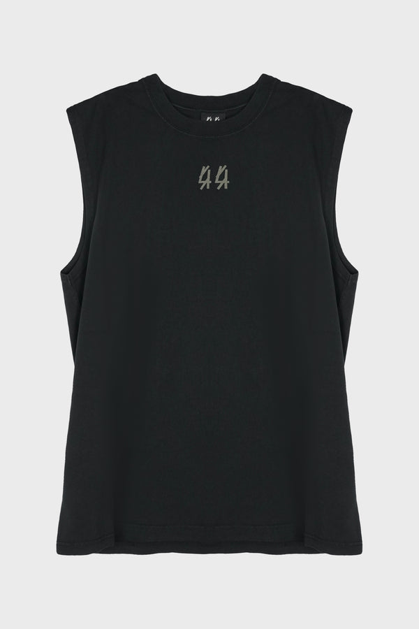 SLEEVELESS TEE FADED BLACK + 44 SMOKE GREY