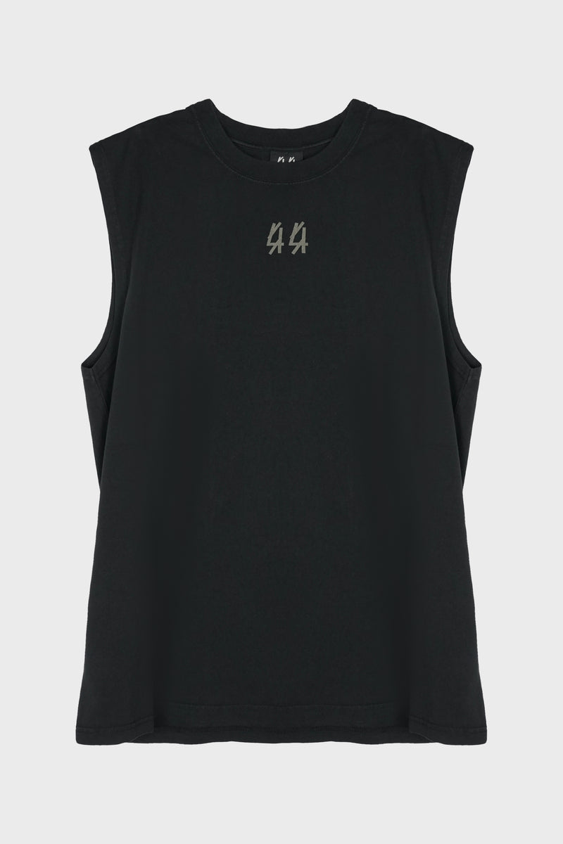 SLEEVELESS TEE FADED BLACK + 44 SMOKE GREY