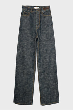 DENIM BAGGY TROUSERS NAVY BLUE
