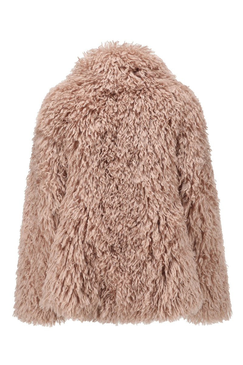 FURRY OVERSIZED JACKET SHELL PINK