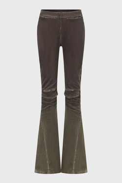 WASHED FLARED PANTS GREIGE YELLOW
