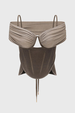 DECONSTRUCTED BUSTIER TOP