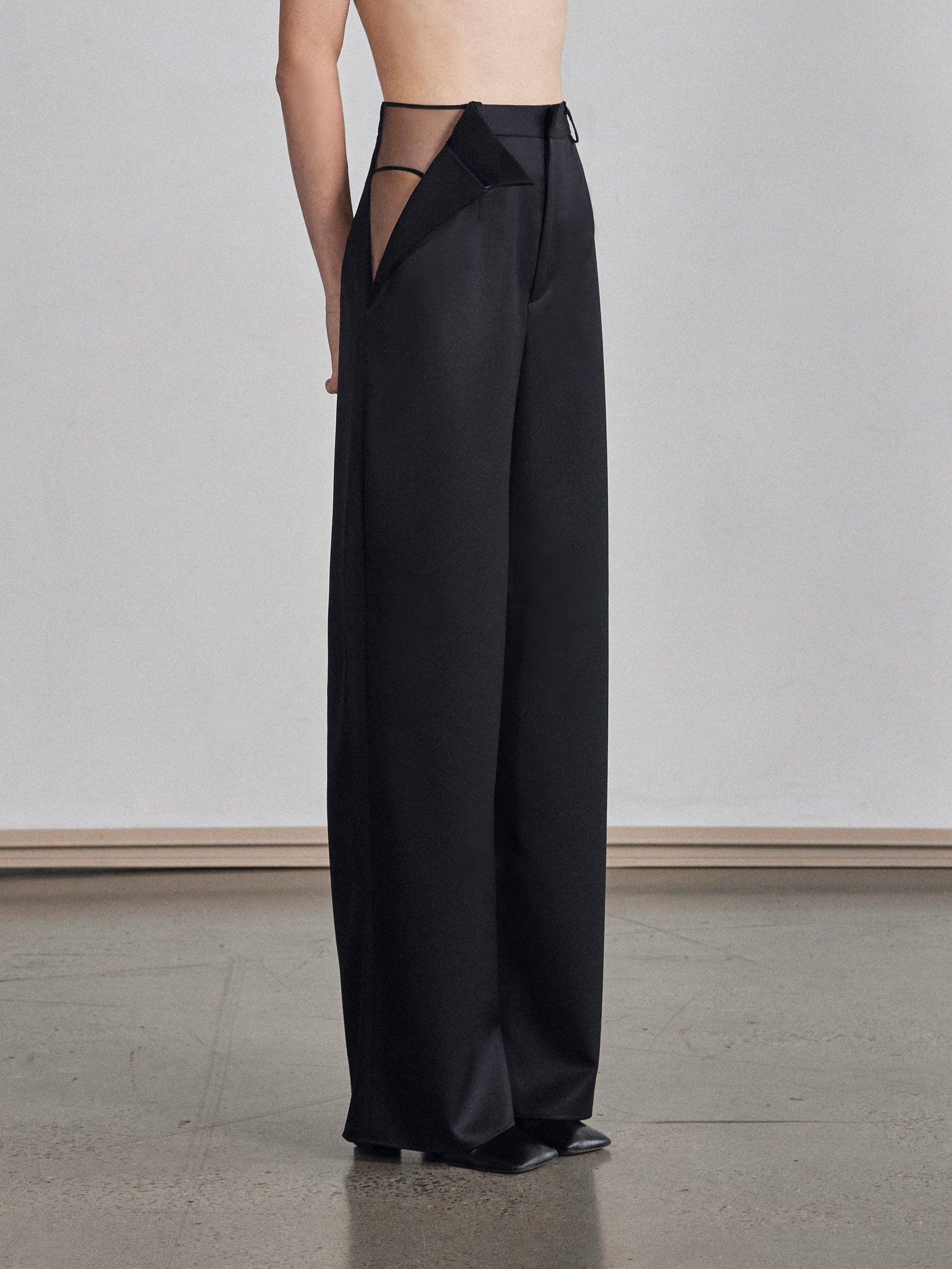 GRACE LING - PEEK OPEN THIGH PANTS BLACK – LABSTORE LONDON