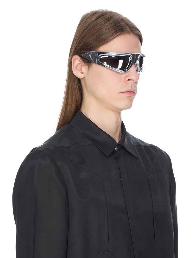 SUNGLASSES RYDER SILVER TEMPLE/SILVER LENS